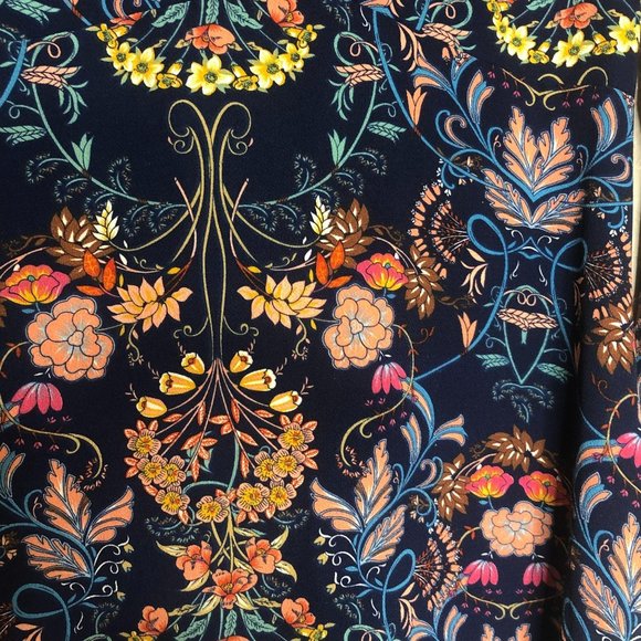 I. Madeline Midi Dress Small Long Sleeve Floral - Picture 7 of 11